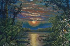 Amaringo_night w gold moon, 4/7/06, 6:30 PM,  8C, 7696x6872 (204+246), 100%, Custom,  1/20 s, R82.0, G55.4, B71.1