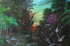 41.Birds-and-Red-Sun