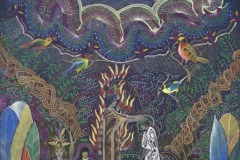 Hamahuala Machaslaca , 3/29/06, 5:31 PM,  8C, 7477x10461 (126+162), 100%, Custom,  1/30 s, R48.0, G22.7, B36.157cmX76cm, Gouache extrafino on Arches, Pablo Amaringo 2003, Cuadro Feshado 30-01-02